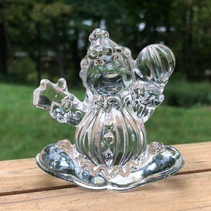 Lead crystal clown figurine